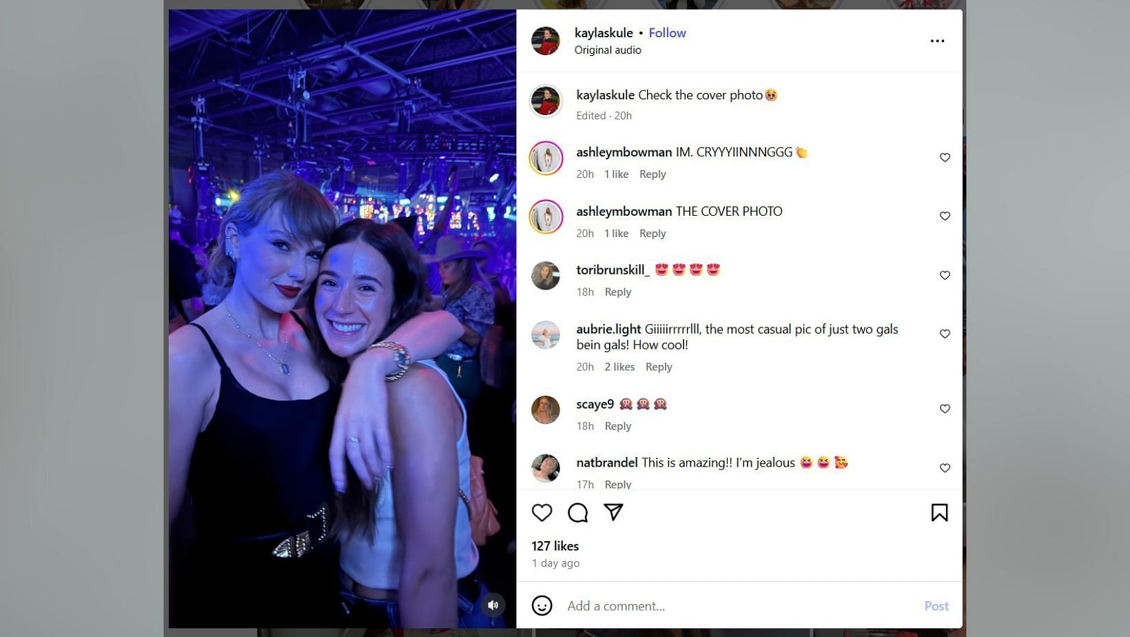 Justin Skule’s wife Kayla shares unseen pic with Taylor Swift (Image Credit: Kayla/IG)